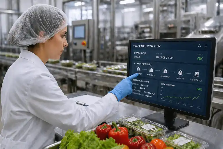 Traceability w branży spożywczej – kontrola produkcji i analiza danych na linii technologicznej