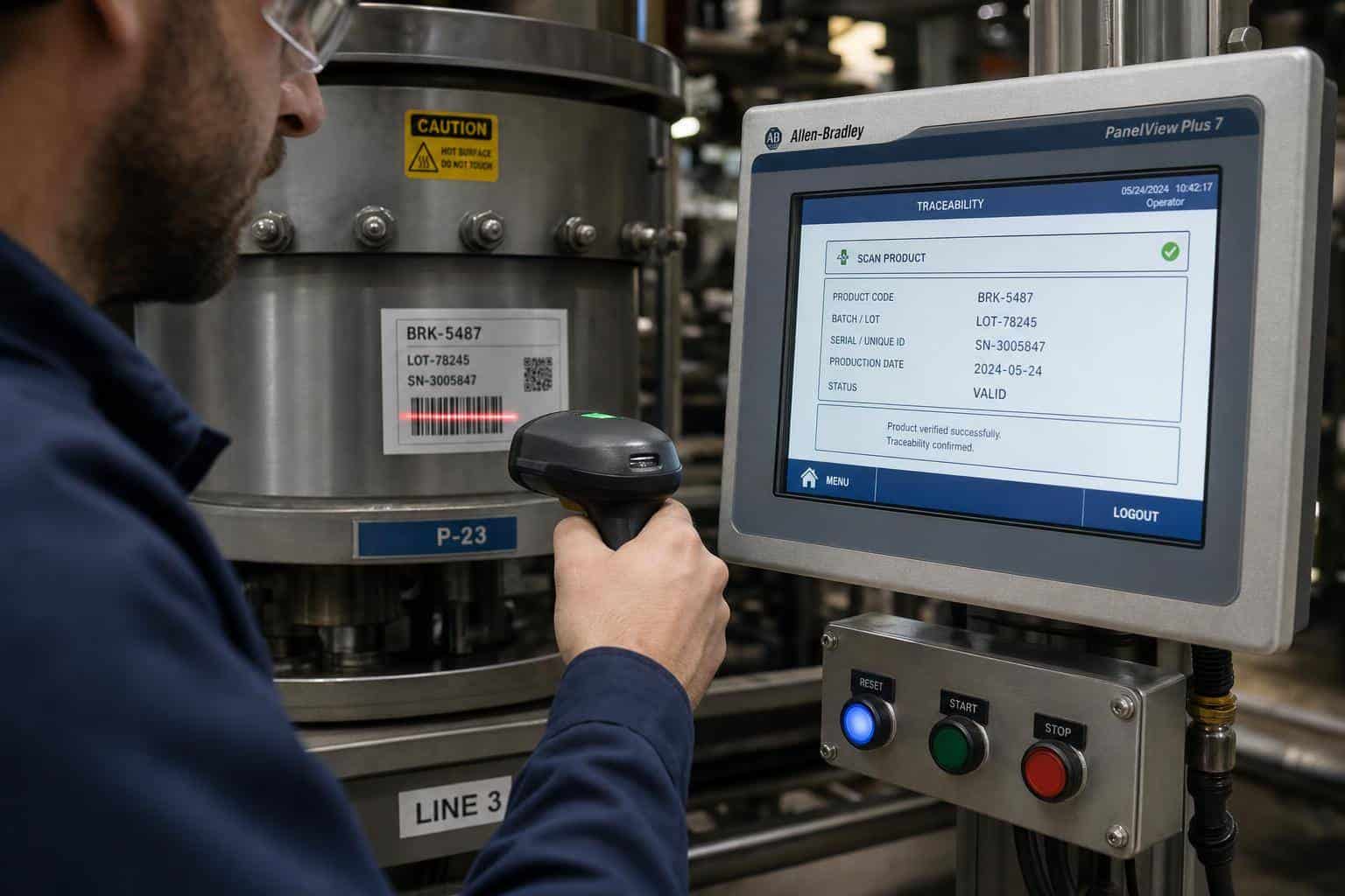 Proces traceability w systemie kontroli produkcji